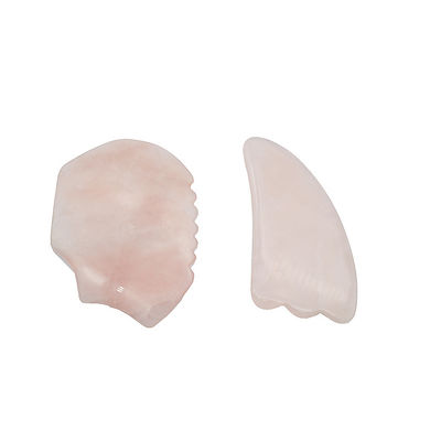 9.5*5.5cm Pedra Natural Gua Sha Ferramenta Rosa Quartz/Ametista/Jade Branco Ferramenta de Massagem para Massagem Corporal