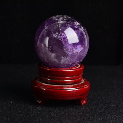 3-5/Appect Natural Ametista Esfera Fengshui Decoração Esfera de pedra preciosa para casa e escritório decoração