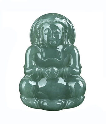 Jade Natural Guanyin Pendente Verde Esmeralda Jadeita Encantadores Colar Amuleto Para Mulheres Joias Homens Elegante e Estilizado