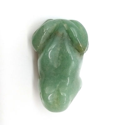 Técnica Esculpido à mão Aventurino Verde Sapo Pedra de Cura Figura 1,5 polegadas para Decoração de Sala e Display de Cristal de Cura