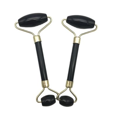 2024 Obsidiano Negro Natural Gua Sha Jade Facial Guasha Massager Roller para Cuidado de Rosto e Pescoço