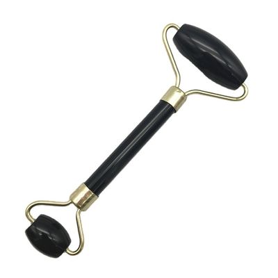 2024 Obsidiano Negro Natural Gua Sha Jade Facial Guasha Massager Roller para Cuidado de Rosto e Pescoço