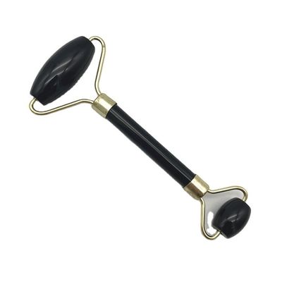 2024 Obsidiano Negro Natural Gua Sha Jade Facial Guasha Massager Roller para Cuidado de Rosto e Pescoço