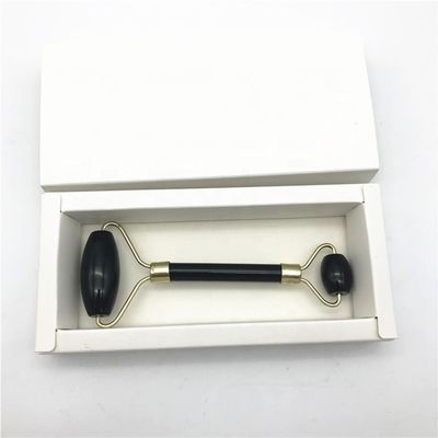 2024 Obsidiano Negro Natural Gua Sha Jade Facial Guasha Massager Roller para Cuidado de Rosto e Pescoço