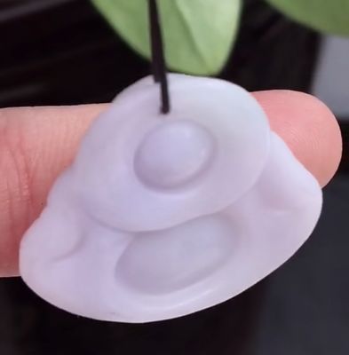 Verde Portátil Natural Birmânia Púrpura Jadeita Esculpida Jade Rindo Buda Pendente para Mulheres e Crianças Cor Natural