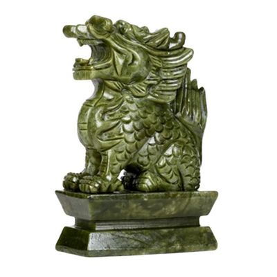 Esculturas Kirin de jadeite natural, uma adição perfeita à sua coleção de inspiração asiática.