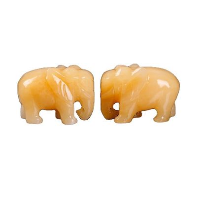 Mini Elephant Healing Stones impressos em castanho feitos de cristais naturais para os clientes