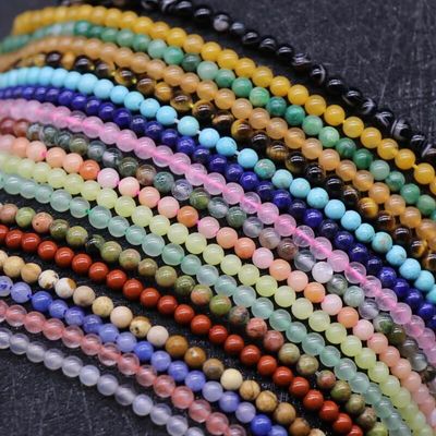 Características regionais 4mm/6mm/8mm/10mm/12mm Rondas esculpidas em pedras preciosas de jade para fabricação de jóias