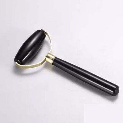 Massagista Facial Pedra Bian Negro Gua Sha Jade Face Guasha Roller para Terapia de Rejuvenescimento Facial Natural