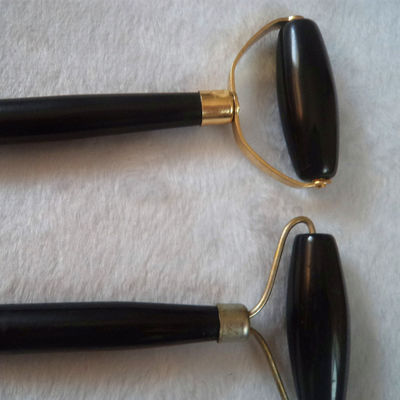 Massagista Facial Pedra Bian Negro Gua Sha Jade Face Guasha Roller para Terapia de Rejuvenescimento Facial Natural