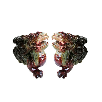 Hot 40cm de jade natural esculpido estátua de tartaruga dragão estilo Feng Shui fino para decoração