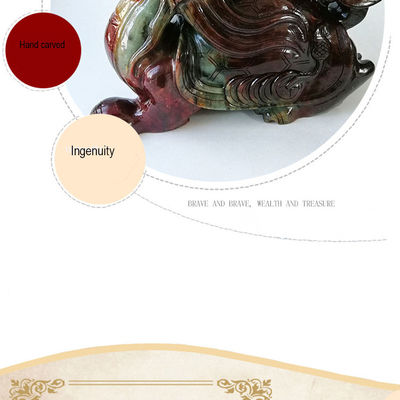 Hot 40cm de jade natural esculpido estátua de tartaruga dragão estilo Feng Shui fino para decoração