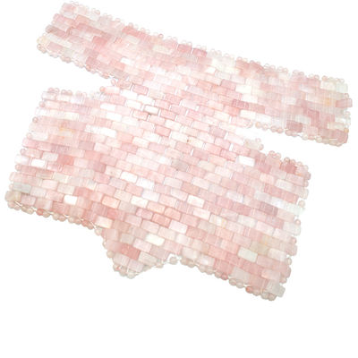 Casa Exercício SPA Rosa Máscara Natural Neck Jade Peito Cobertura Rosa Quartz Jade Refrigeração Massagem do Sono Terapia Para Beleza