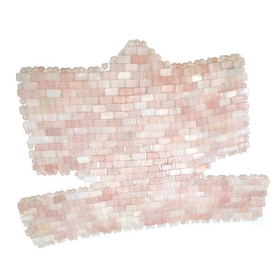 Casa Exercício SPA Rosa Máscara Natural Neck Jade Peito Cobertura Rosa Quartz Jade Refrigeração Massagem do Sono Terapia Para Beleza