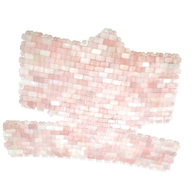 Casa Exercício SPA Rosa Máscara Natural Neck Jade Peito Cobertura Rosa Quartz Jade Refrigeração Massagem do Sono Terapia Para Beleza