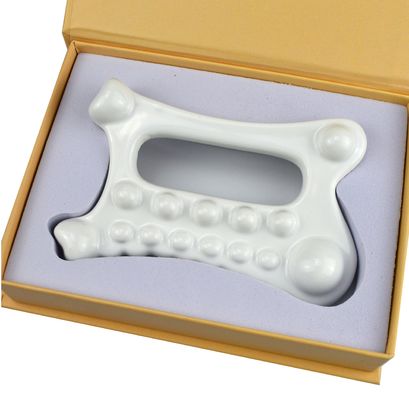 Logotipo personalizado Disponível Produto de Beleza Coreano Rosto Pele Cabeça Cabeça Cabeça Mão Pés Ferramenta de Cuidados de Saúde Cerâmica Guasha Massager