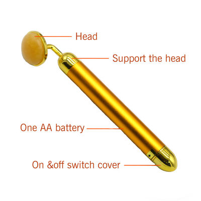 6000 vezes/min Frequência de massagem 24K Gold Facial Beauty Bar Face and Eye Beauty Magic Wand Face Massager com Função