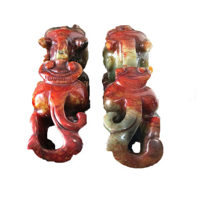 Quartz Cristal Jade Pixiu Estatueta Verde para Casa Domínio 20 Cm Pedra preciosidade Feng Shui Gravura Figura Esculpida Decoração Doméstica Amor