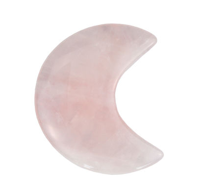 2024 Rose Quartz Mini Gua Sha Stone Crescent Shape Guasha pedra estilo de imitação antiga conveniente para massagem facial