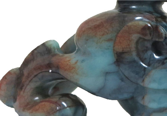 Quartz Cristal Jade Pixiu Estatueta Verde para Casa Domínio 20 Cm Pedra preciosidade Feng Shui Gravura Figura Esculpida Decoração Doméstica Amor