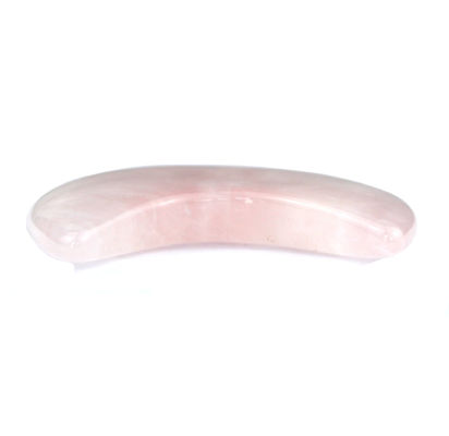 2024 Rose Quartz Mini Gua Sha Stone Crescent Shape Guasha pedra estilo de imitação antiga conveniente para massagem facial