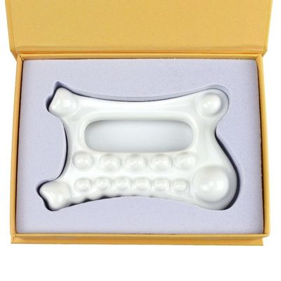 Logotipo personalizado disponíveld 2024 Ferramenta de massagem de cerâmica Gua Sha portátil para corpo auto Cuidados da pele Spa Facial Beauty