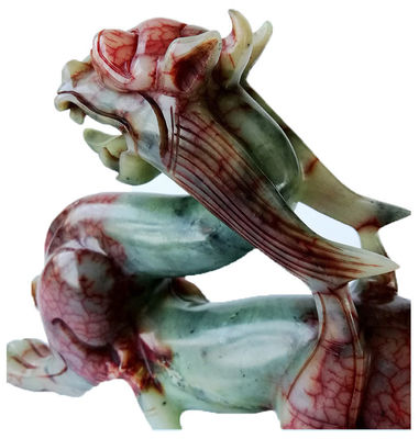 Jade Pixiu Dragão Animal Escultura Esculpida à mão Estátua verde esculpida para forma personalizada Domicílio presente Festa Decoração de escritório