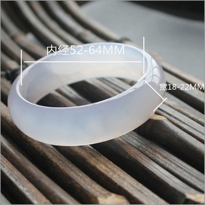 Glacial Branco Agate Jade Bracelet Certificado Chinês Bracelet 54-66mm Bracelets de costumes populares 1 Setes Arte Regional Colecionável