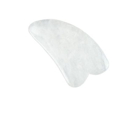 2024 Forma de chifre Quartz claro Gua Sha Tabela de massagem de raspagem O equipamento de massagem corporal obrigatório para saúde bem-estar