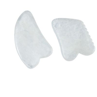 2024 Forma de chifre Quartz claro Gua Sha Tabela de massagem de raspagem O equipamento de massagem corporal obrigatório para saúde bem-estar