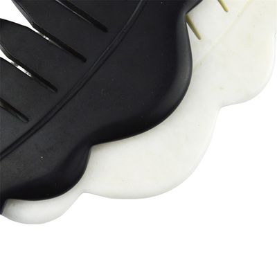 Logotipo personalizado Disponíveld e 2024 Chinês Natural Jade Branco Gua Sha raspando Pincel Guasha Pedra cabeça Spa massagista raspando