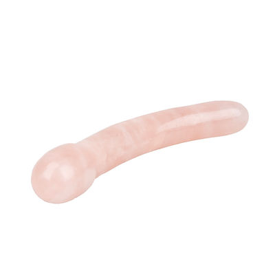 Relaxante Rosa Quartz Massagem corporal Yoni Stick feita à mão para relaxamento natural do corpo e função musical
