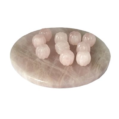 Quartz Rosa Natural Quartz Cristal Redondo Pedra preciosa para Placa de Mesa Placa de Decoração