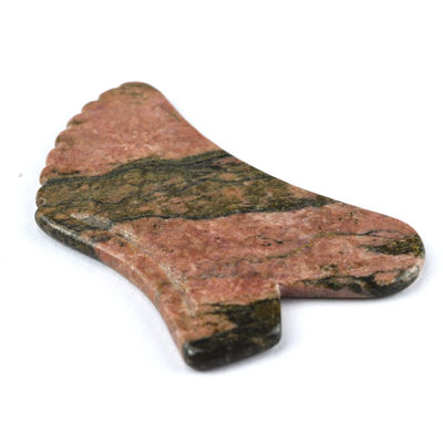Massagista manual Pedra de jaspe de rodonita natural Gua Sha Tabela de raspagem Guasha Beleza facial Massagem corporal Ferramenta de cuidados com a pele Relax