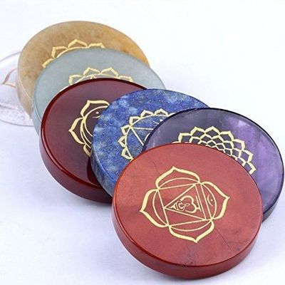 Colourful Energy Stone Set para Feng Shui Home Decoration Seven Chakras Pedras de Ágata de Cristal em estilo natural