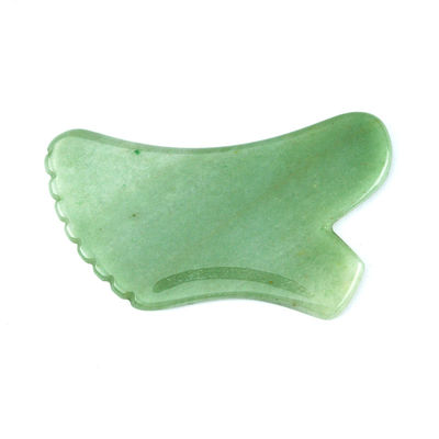 Massagem corporal para cuidados com a pele Aventurina verde natural Jade Gua Sha Logotipo personalizado Guasha Ferramenta de beleza facial para reduzir rugas