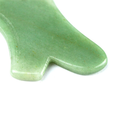 Massagem corporal para cuidados com a pele Aventurina verde natural Jade Gua Sha Logotipo personalizado Guasha Ferramenta de beleza facial para reduzir rugas
