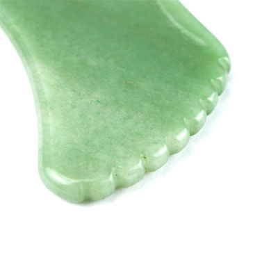 Massagem corporal para cuidados com a pele Aventurina verde natural Jade Gua Sha Logotipo personalizado Guasha Ferramenta de beleza facial para reduzir rugas
