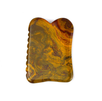 Massagista Logotipo personalizado Mookaite Ferramentas de massagem corporal para beleza Guasha Pedra de sucata para levantamento facial e drenagem linfática