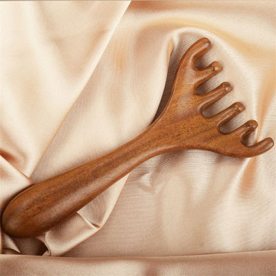 Desbloqueia a tua beleza Cervo Corno Forma Caldelho Meridiano Massagista Cabeça Gua Sha Massagem Pente Para relaxamento do rosto e corpo