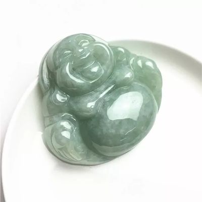 Arte colecionável de alta classe Buda de jade esculpido Jadeite Buda Pendente para tema do colar