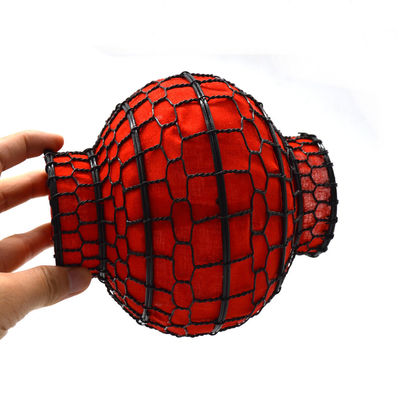 Lanternas de Natal coloridas de tecido de ferro vermelho em estilo Feng Shui para um ambiente festivo