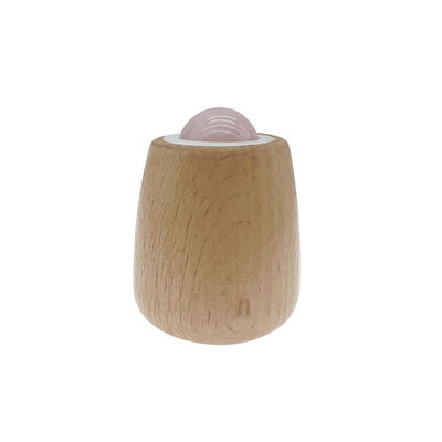 Bola de massagem de jade personalizável de alça de madeira Roller de jade para massagem corporal e pescoço / rosto Gua Sha ferramenta de alívio de estresse