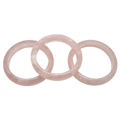 Braceletes de rosa de cristal Quartz Rosa Real Pulseiras de forma redonda Regalos de casamento para mulheres e homens