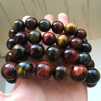 Bracelete de pedra natural de olho de tigre acessório de moda exótico colorido para amantes masculinos e femininos
