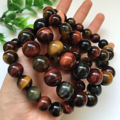 Bracelete de pedra natural de olho de tigre acessório de moda exótico colorido para amantes masculinos e femininos