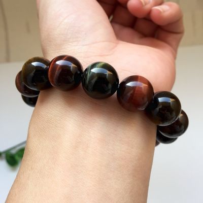 Bracelete de pedra natural de olho de tigre acessório de moda exótico colorido para amantes masculinos e femininos