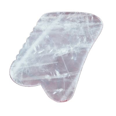 Tabela de raspagem de Gua Sha de quartzo transparente para massagem facial, pescoço, corpo inteiro, massagem da pele, massagem muscular