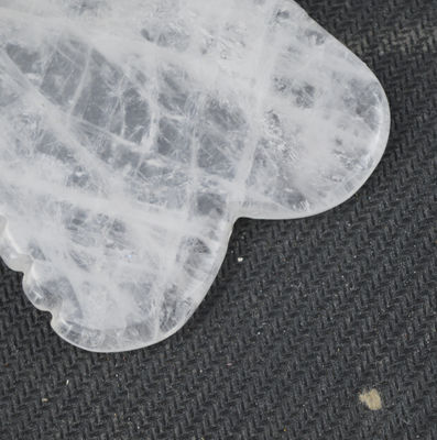 Tabela de raspagem de Gua Sha de quartzo transparente para massagem facial, pescoço, corpo inteiro, massagem da pele, massagem muscular