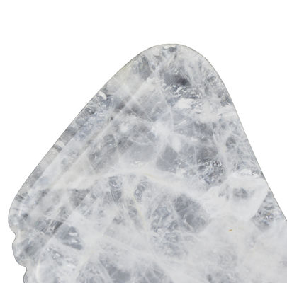 Tabela de raspagem de Gua Sha de quartzo transparente para massagem facial, pescoço, corpo inteiro, massagem da pele, massagem muscular